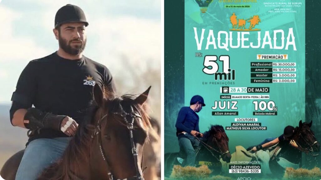 O Sindicato Rural de Gurupi anunciou que vai ter vaquejada, sim, na Expo Gurupi, com mais de R$ 50 mil em premiações, se tornando uma das maiores do estado. O evento acontece nos dias 28 a 30 de maio.